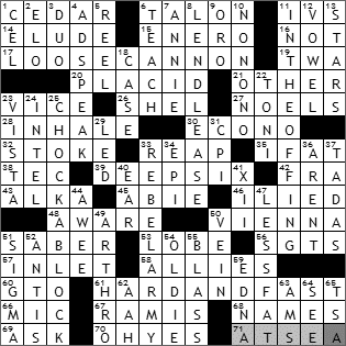 0929-09 New York Times Crossword Answers 29 Sep 09