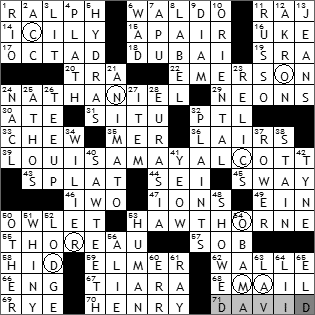 0930-09 New York Times Crossword Answers 30 Sep 09