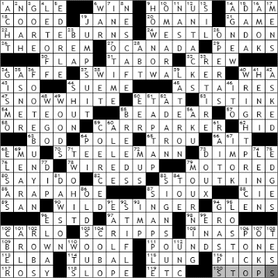 1011-09 New York Times Crossword Answers 11 Oct 09