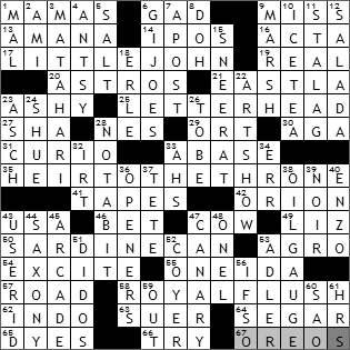 1013-09 New York Times Crossword Answers 13 Oct 09
