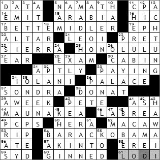 1015-09 New York Times Crossword Answers 15 Oct 09