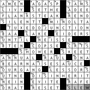 1016-09 New York Times Crossword Answers 16 Oct 09