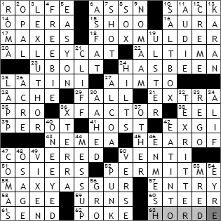 1026-09 New York Times Crossword Answers 26 Oct 09