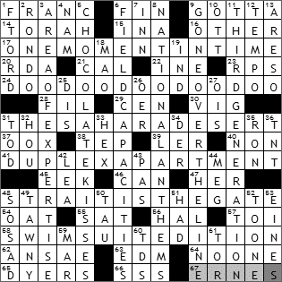 1030-09 New York Times Crossword Answers 30 Oct 09