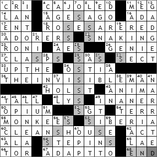 1105-09 New York Times Crossword Answers 5 Nov 09