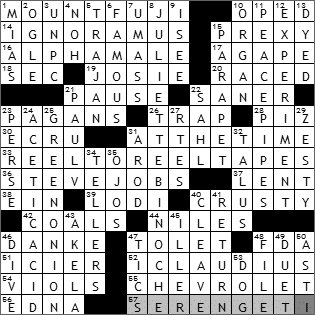 1106-09 New York Times Crossword Answers 6 Nov 09
