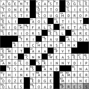 1109-09 New York Times Crossword Answers 9 Nov 09
