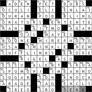 1117-09 New York Times Crossword Answers 17 Nov 09