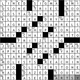 1119-09 New York Times Crossword Answers 19 Nov 09