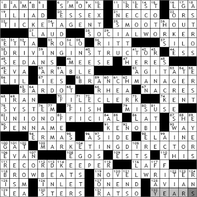 1122-09 New York Times Crossword Answers 22 Nov 09