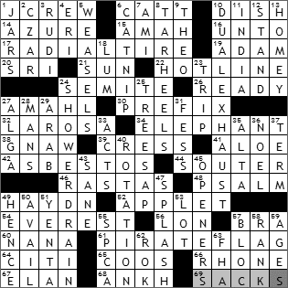 1125-09 New York Times Crossword Answers 25 Nov 09