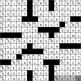 1201-09 New York Times Crossword Answers 1 Dec 09