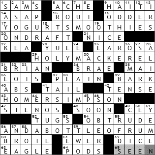1207-09 New York Times Crossword Answers 7 Dec 09
