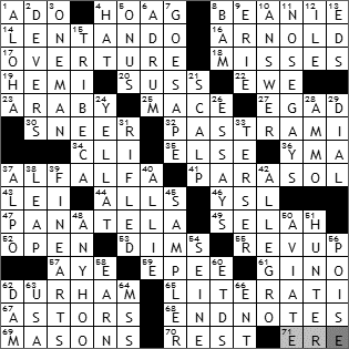 1210-09 New York Times Crossword Answers 10 Dec 09