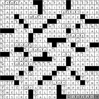 1213-09 New York Times Crossword Answers 13 Dec 09
