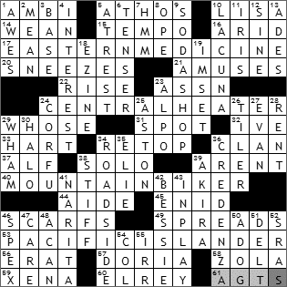 1214-09 New York Times Crossword Answers 14 Dec 09