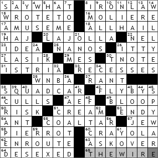 1218-09 New York Times Crossword Answers 18 Dec 09