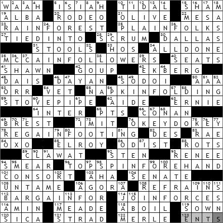 1220-09 New York Times Crossword Answers 20 Dec 09