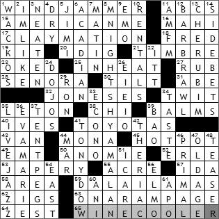 1226-09 New York Times Crossword Answers 26 Dec 09