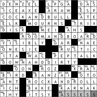 1228-09 New York Times Crossword Answers 28 Dec 09