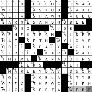 1230-09 New York Times Crossword Answers 30 Dec 09