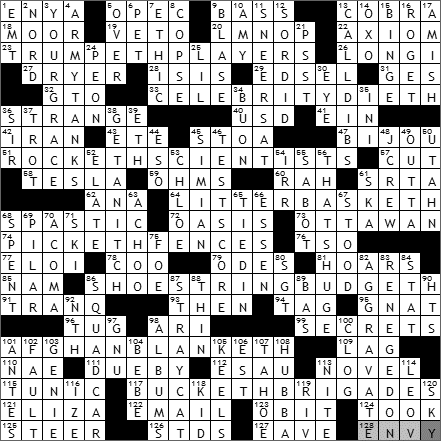 0103-10 New York Times Crossword Answers 3 Jan 10