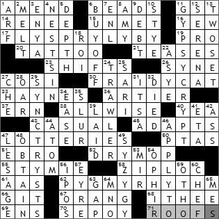 0106-10 New York Times Crossword Answers 6 Jan 10