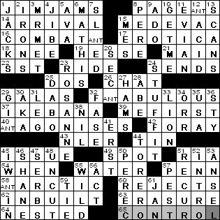 0107-10 New York Times Crossword Answers 7 Jan 10