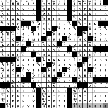 0110-10 New York Times Crossword Answers 10 Jan 10