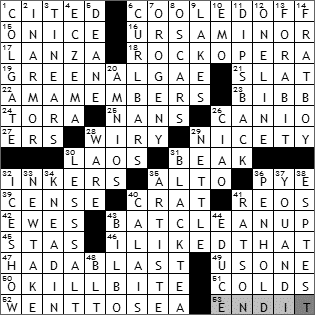 0115-10 New York Times Crossword Answers 15 Jan 10