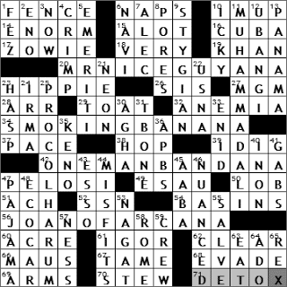 0824-10 New York Times Crossword Answers 24 Aug 10