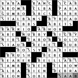 0825-10 New York Times Crossword Answers 25 Aug 10