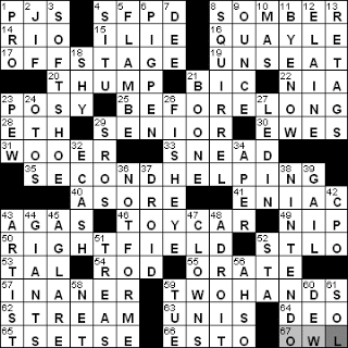 0830-10 New York Times Crossword Answers 30 Aug 10