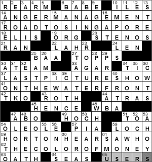 0929-10: New York Times Crossword Answers 29 Sep 10, Wednesday
