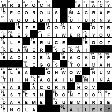 0930-10: New York Times Crossword Answers 30 Sep 10, Thursday