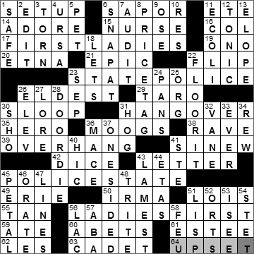 1004-10: New York Times Crossword Answers 4 Oct 10, Monday