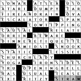 1006-10: New York Times Crossword Answers 6 Oct 10, Wednesday