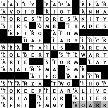 1026-10: New York Times Crossword Answers 26 Oct 10, Tuesday