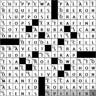 1030-10: New York Times Crossword Answers 30 Oct 10, Saturday