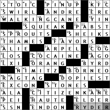 1101-10: New York Times Crossword Answers 1 Nov 10, Monday