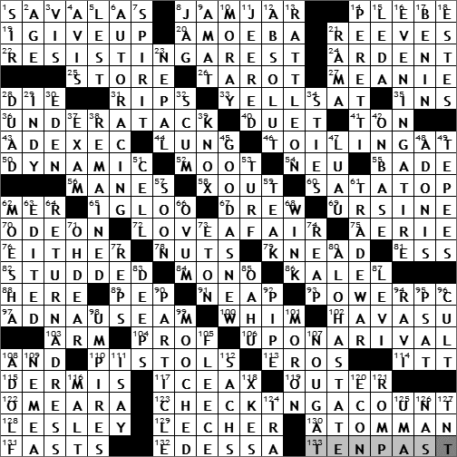 1107-10: New York Times Crossword Answers 7 Nov 10, Sunday