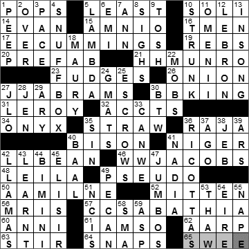 1110-10: New York Times Crossword Answers 10 Nov 10, Wednesday