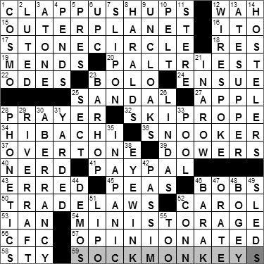 1113-10: New York Times Crossword Answers 13 Nov 10, Saturday