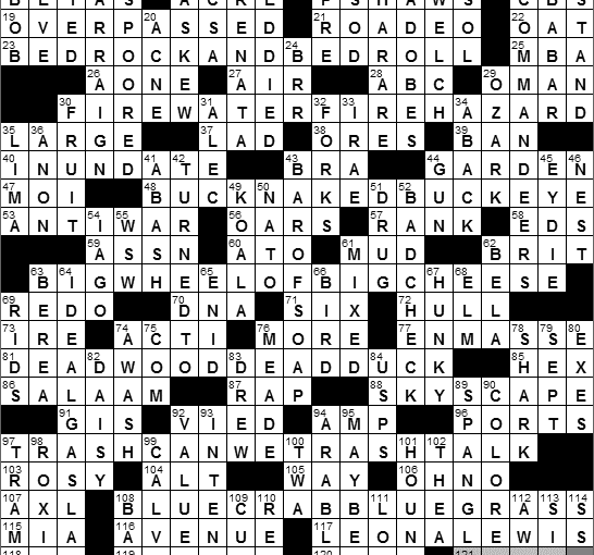 1114-10: New York Times Crossword Answers 14 Nov 10, Sunday