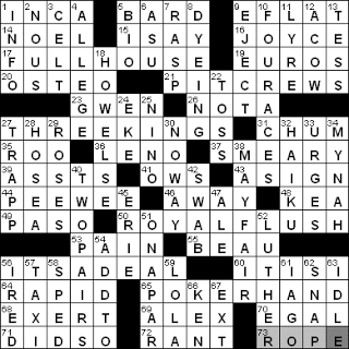 1123-10: New York Times Crossword Answers 23 Nov 10, Tuesday
