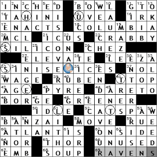 1124-10: New York Times Crossword Answers 24 Nov 10, Wednesday