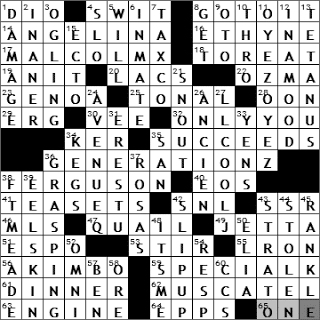 1125-10: New York Times Crossword Answers 25 Nov 10, Thursday