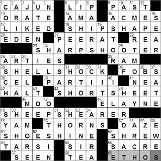 1206-10: New York Times Crossword Answers 6 Dec 10, Monday