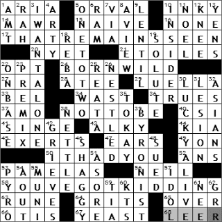 1216-10: New York Times Crossword Answers 16 Dec 10, Thursday