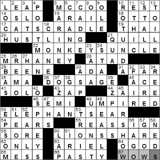 1220-10: New York Times Crossword Answers 20 Dec 10, Monday